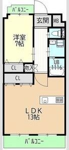 エスポワール竹越の間取り画像
