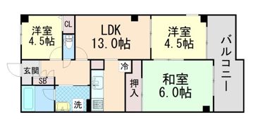 リブレ待兼山の間取り画像