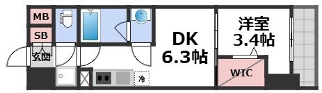 Alivis九条の間取り画像