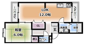 ナワテハイツの間取り画像
