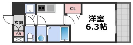 ゼオン大阪EASTの間取り画像