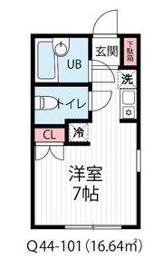 ローズアパートQ44番館の間取り画像