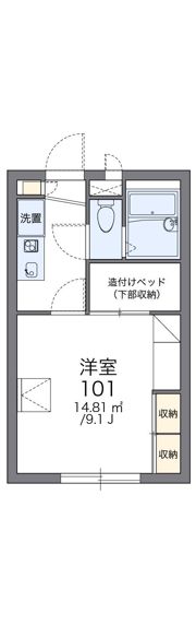 レオパレスリバーサイドみずきの間取り画像