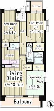 ファインクレスト若葉台の間取り画像