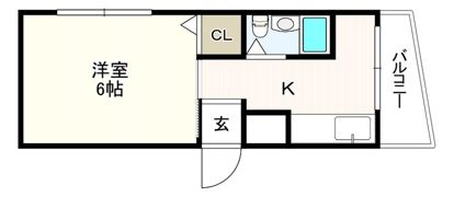 スカイハイツ大日の間取り画像