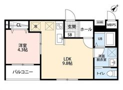 リーブルファイン新座大和田 1号棟の間取り画像