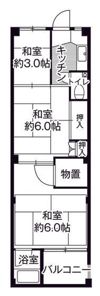 ビレッジハウス下更地2号棟の間取り画像