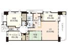 フローレンス上幟町グランドアーク（1402）の間取り画像