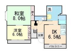 ハイツ西田の間取り画像
