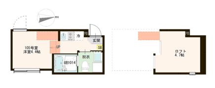 ハーモニーテラス梅田ⅩⅦの間取り画像