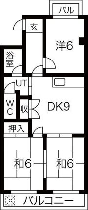 シャトレ元植田の間取り画像
