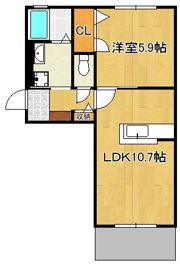 クラヴィエ三萩野 E棟の間取り画像