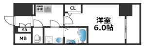 エスリード難波ザ・アークの間取り画像