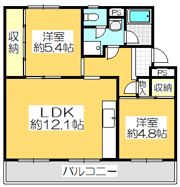 ヴィラナリー屋島3号棟の間取り画像