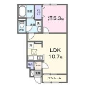 フラン フルール Aの間取り画像