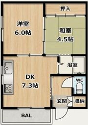 D2ハウス若江岩田の間取り画像