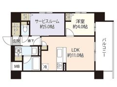 プレサンスロジェ岡山駅元町の間取り画像