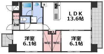スプランディッド難波VIIの間取り画像