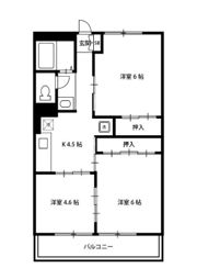 セントラルハイツいちのえの間取り画像