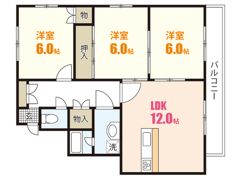 カンファタブルタガワⅡの間取り画像