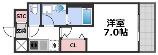 レジュールアッシュOSAKA今里駅前の間取り画像