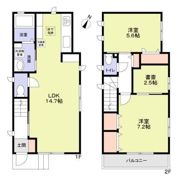 磯子区滝頭2丁目貸家D棟の間取り画像
