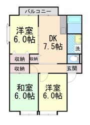 サンシャイン緑丘 Cの間取り画像