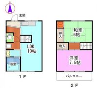 野崎様借家 西側の間取り画像