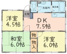 アンダンテ福井 Aの間取り画像