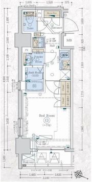 GENOVIA阪東橋Ⅱskygardenの間取り画像