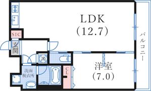 ロイヤル神戸三宮の間取り画像