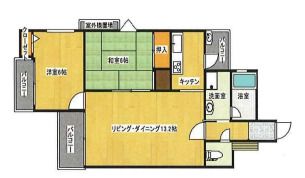 ワコーレグリーンコート芦屋の間取り画像