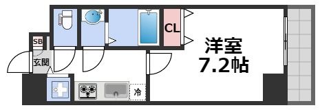 サムティ阿波座Lussoの間取り画像
