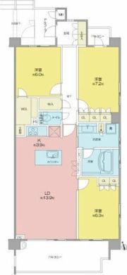 キャッスルニューコート茶屋ヶ坂の間取り画像