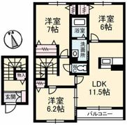グランマスト木太町Ⅱの間取り画像