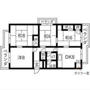 東山元町住宅 2号棟の間取り画像