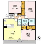 メセナ西条東 ソロの間取り画像