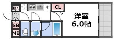 gm難波ウエストD.C.の間取り画像