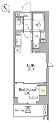 ジオエント横浜関内の間取り画像
