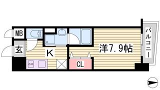 アプリーレ三宮磯上公園の間取り画像