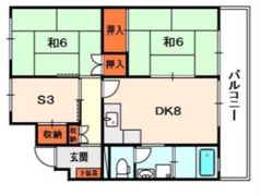 枚方ハイツ2号棟の間取り画像