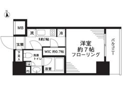 パークリュクス秋葉原monoイーストの間取り画像