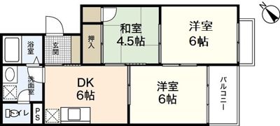 岩田マンション1号棟の間取り画像