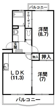エクセルTSUJIの間取り画像