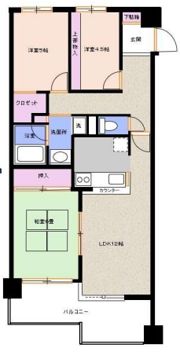 朝日プラザ豊中旭丘弐番館の間取り画像