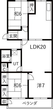 向陽ハイツの間取り画像