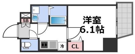 プレサンス天満橋ヴェルエラの間取り画像