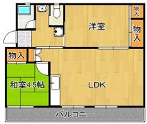 ヴィラナリー中間II 2号棟の間取り画像