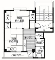 ビレッジハウス邑久1号棟の間取り画像