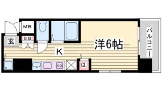 プレサンス三宮東アルバーナの間取り画像